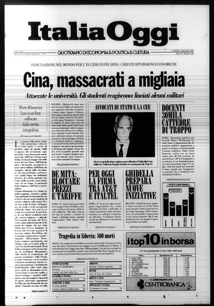 Italia oggi : quotidiano di economia finanza e politica